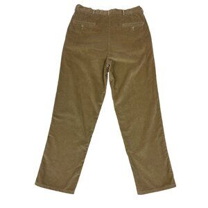 Vintage 90s Polo Men's Brown Corduroy Pleated Cotton Pants Sz 36-32